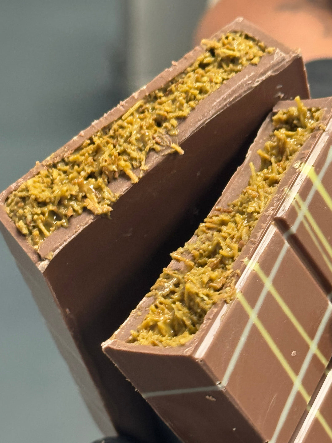 The new Dubai-style filled bar from Rococo Chocolates, presented as a premium luxury chocolate offering. Great for any chocolate lover seeking best handmade chocolate