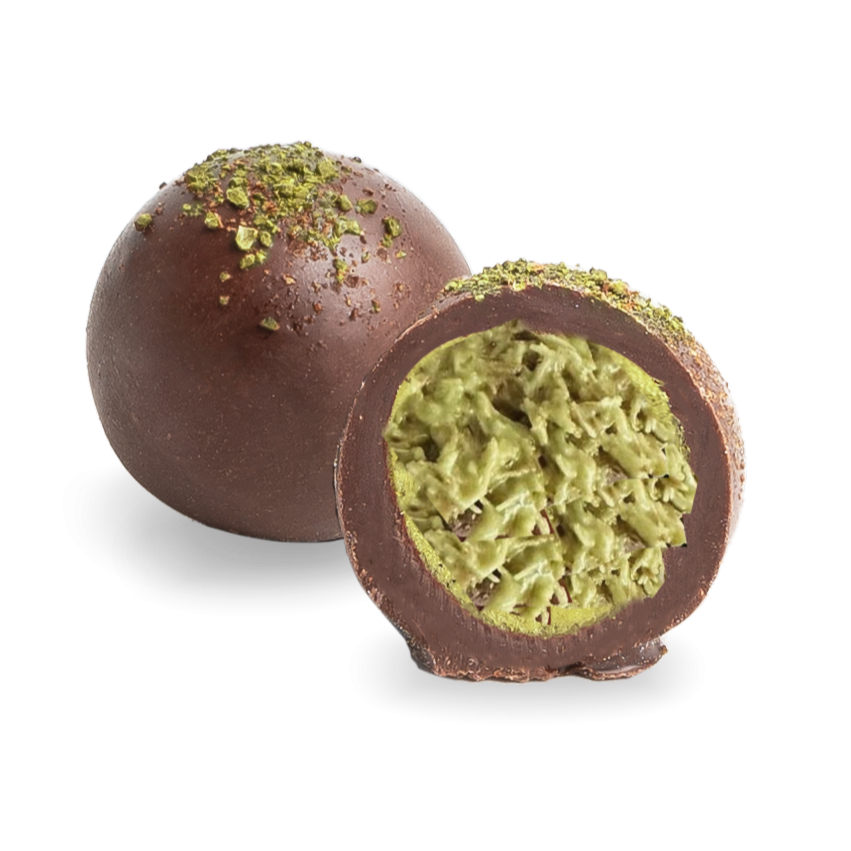 pistachio and chocolate truffle