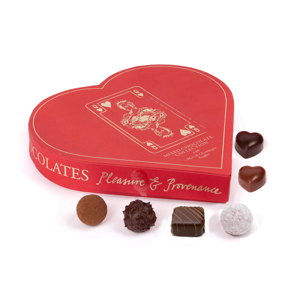The Queen of Hearts Box Mixed Chocolate and Truffles Collection