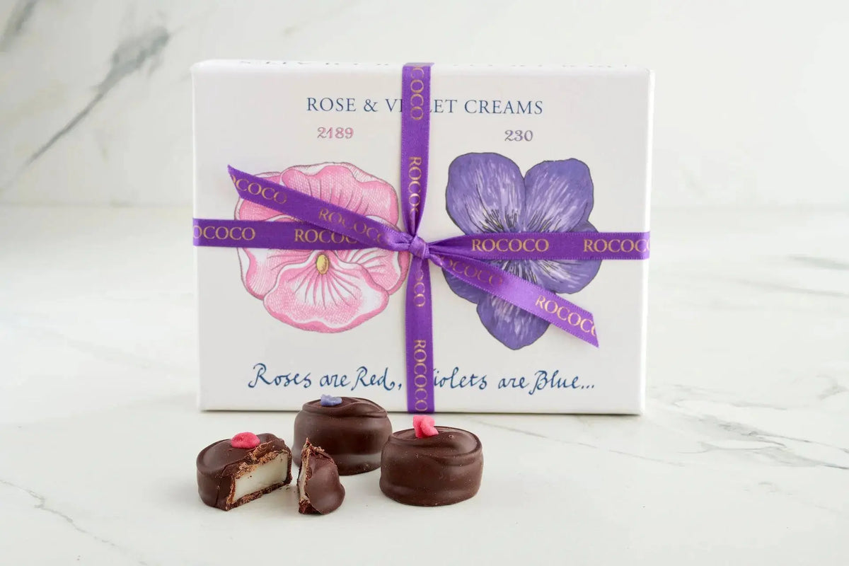 Rose & Violet Creams Violet Chocolate Rose Chocolates Rococo