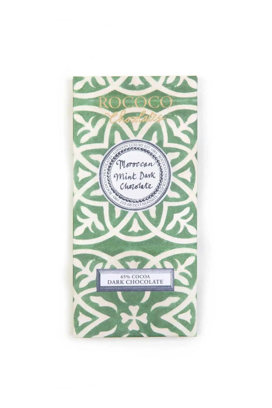 moroccan mint dark chocolate bar