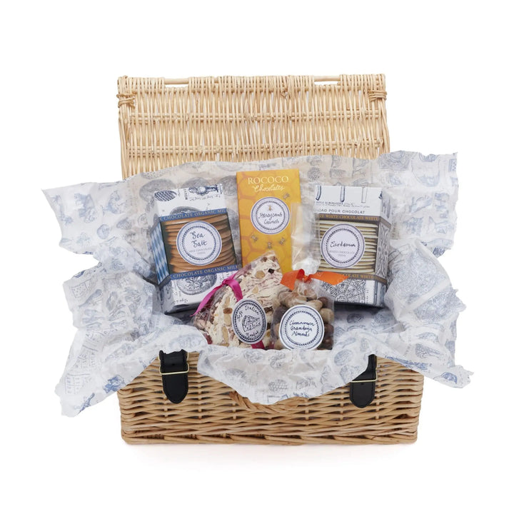 Bespoke Hamper Service - Wicker Hamper - Rococo Chocolates