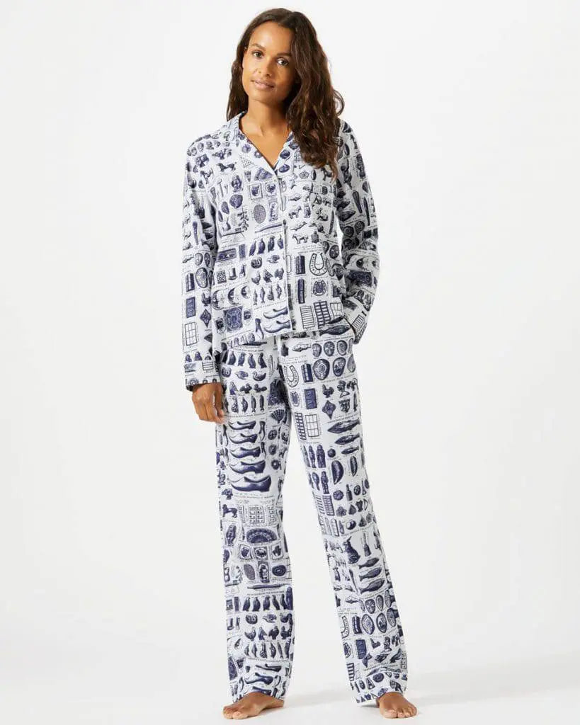 Women's Pyjamas. Jigsaw Pyjamas. 100% cotton. Super soft pyjamas. Loungewear. Rococo Pyjamas. Relaxing Pyjamas. Perfect gift for Mother's Day, Birthdays, gift for Mum, for her, for girlfriend, for partner, for wife.