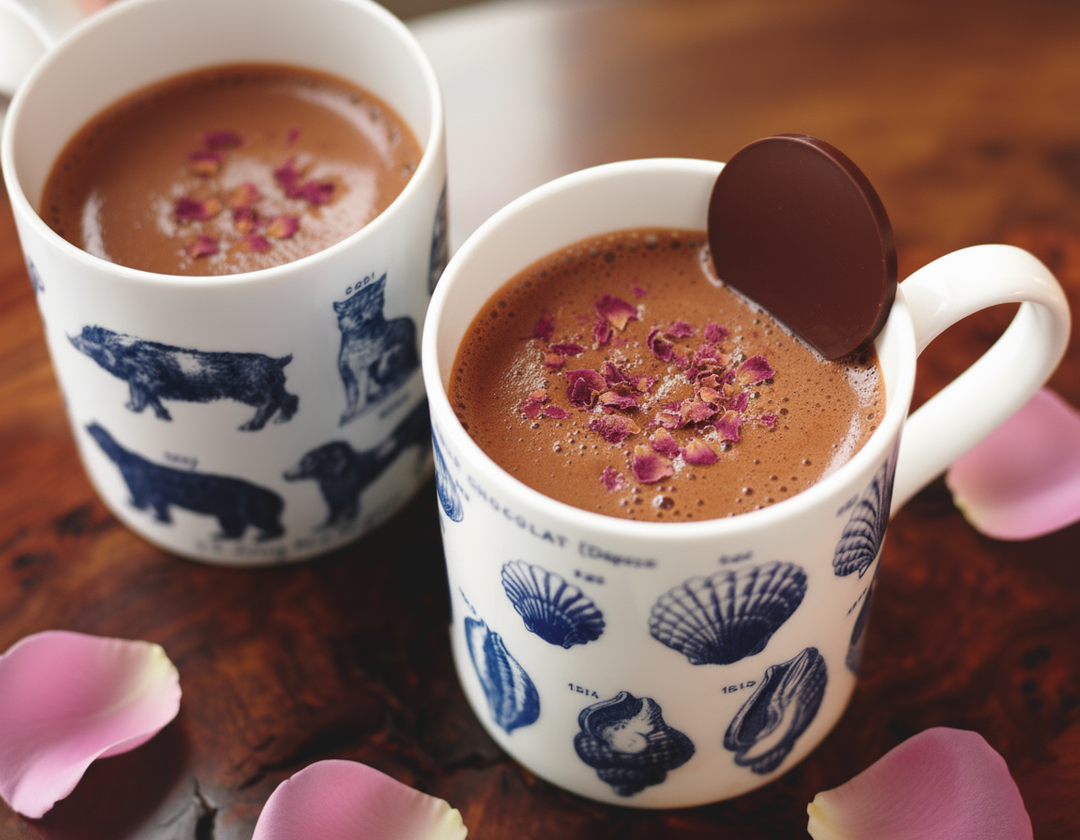 Rococo celebrates the launch of The Roses on Disney+ with a Velvety Rose Hot Chocolate