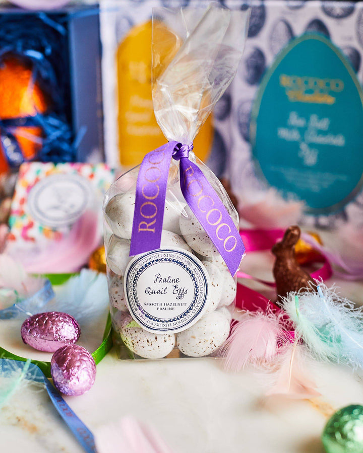 Rococo Chocolates | Praline Quail Chocolate Eggs | Easter Eggs | Vegan Easter Egg | Coffee Easter Egg | Low Sugar Easter Egg | Gourmet Easter Eggs